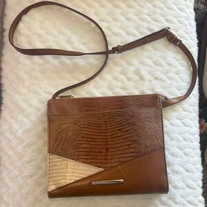 Brahmin Eris Anywhere Brown and Pearl Shoulder Crossbody Bag
